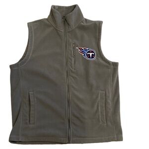 NFL X Darius Rucker Tennessee Titans Gray Fleece Vest with Logo. Size M.